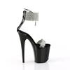 Pleaser - FLAMINGO827RS Sandale à bride à la cheville, Pole dance chaussures - Noir Product image